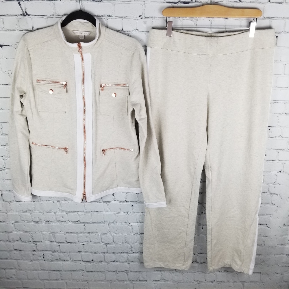 BOSTON PROPER | two piece jacket pant leisure set
